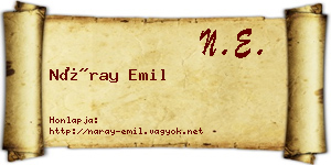 Náray Emil névjegykártya