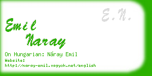 emil naray business card